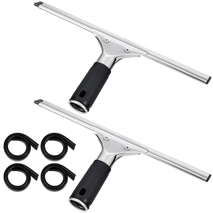 6 Pcs 12'' Professional Steel Window Squeegee