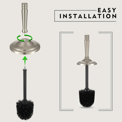 Stainless Steel Toilet Brush and Holder Set,Toilet Bowl Brush and Holder