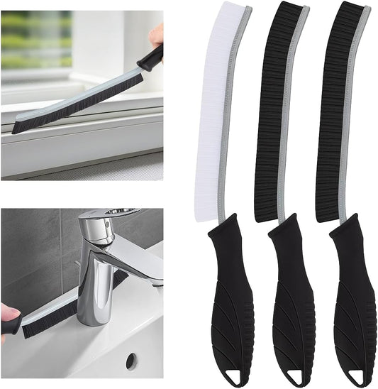 TQRR 3Pcs Hard Bristle Crevice Cleaning Brush-Thin Grout Scrub Brush