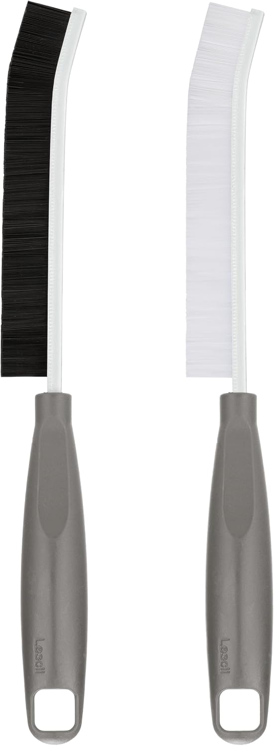 2026 NEW Ergonomic Anti-Slip Handle Grout Brush, 2Pcs Crevice Cleaning Brush, Hard Bristle Multi-Purpose Cleaning Tools, Small Cleaning Brush for Household Use Kitchen Bathroom, Right Hand