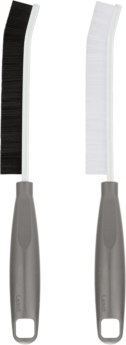 2026 NEW Ergonomic Anti-Slip Handle Grout Brush, 2Pcs Crevice Cleaning Brush, Hard Bristle Multi-Purpose Cleaning Tools, Small Cleaning Brush for Household Use Kitchen Bathroom, Right Hand