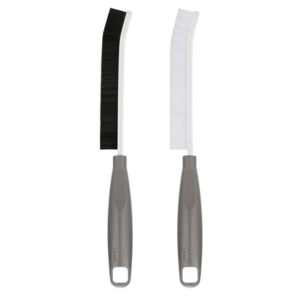 2026 NEW Ergonomic Anti-Slip Handle Grout Brush, 2Pcs Crevice Cleaning Brush, Hard Bristle Multi-Purpose Cleaning Tools, Small Cleaning Brush for Household Use Kitchen Bathroom, Right Hand