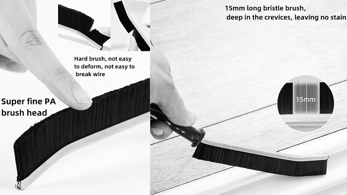 4 PCS Crevice Cleaning Brush,Hard Bristle Crevice Cleaning Brush,Crevice Cleaning Tool is Effective to Clean The Small Gap of Kitchen, tolilet and Windows.