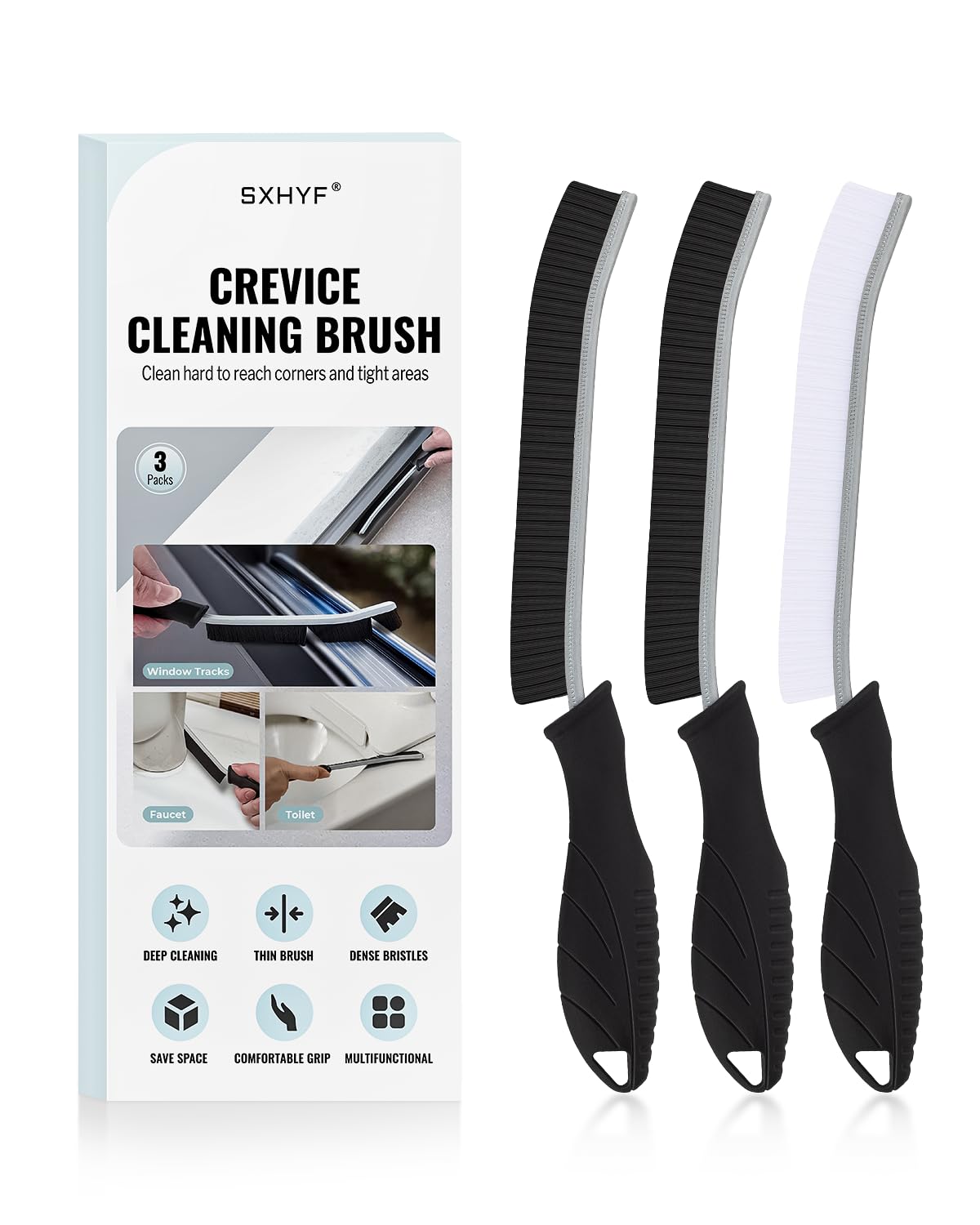 SXhyf Crevice Cleaning Brush - Grout Scrub Brush, House Cleaning Supplies