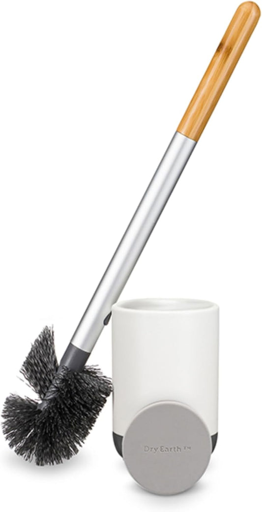 Full Circle Quick Drying Toilet Brush, Replaceable Head, White
