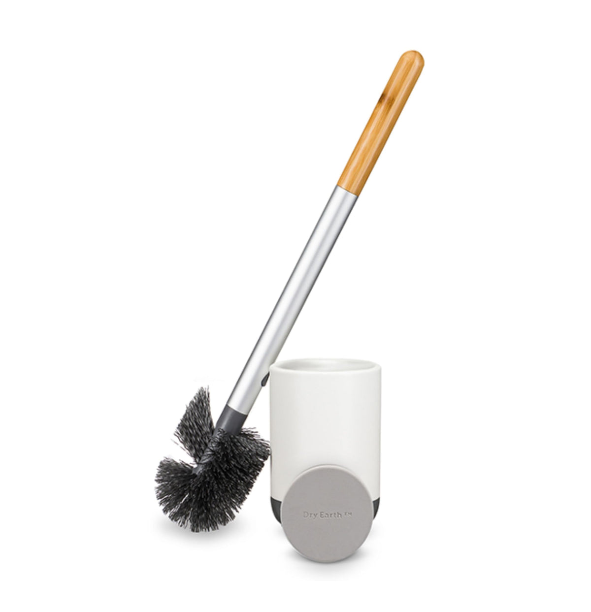 Full Circle Quick Drying Toilet Brush, Replaceable Head, White