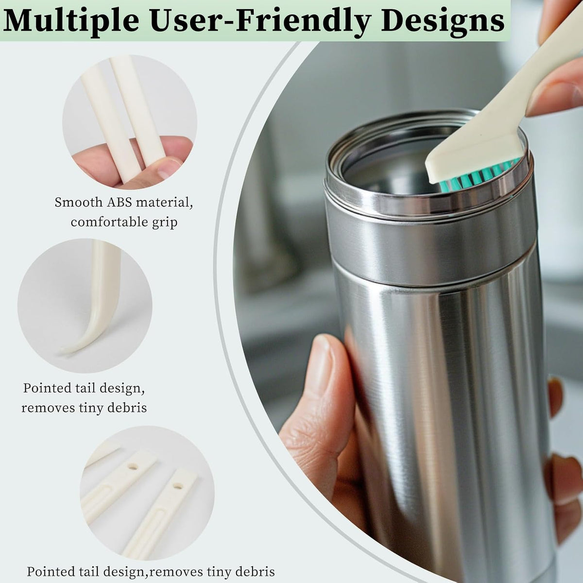 8-Piece Small Cleaning Brush Set for Tight Spaces, Mini Crevice Brushes for Household Use, Ideal for Humidifiers, Cup and Toasters
