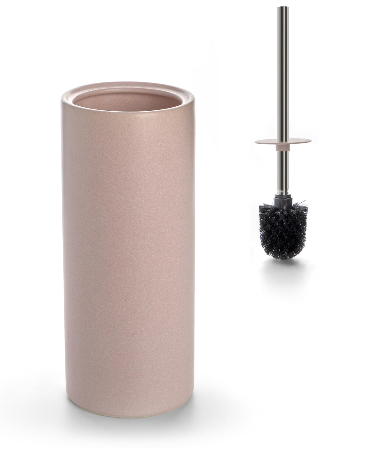 Matt White Ceramic Toilet Brush and Holder Set