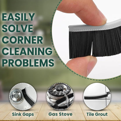 Crevice Cleaning Brush Set 3Pcs Hard Bristle Tools for Narrow Spaces
