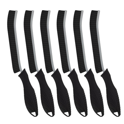 FOOGWEE Hard Bristle Crevice Cleaning Brush - Home Cleaning Tools, Multi-Purpose Crevice Supplies for Kitchen, Bathroom, Toilet, Window, Vehicle, Faucets, Grout, Home (3, Black)