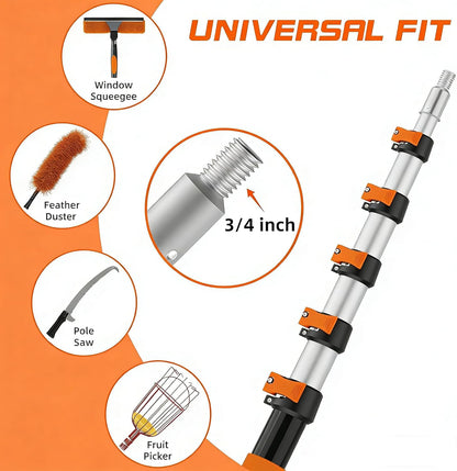 26FT Window Washing Kit, Squeegee with Telescopic Extension Pole