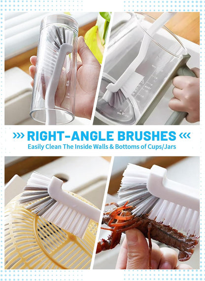 20Pcs Crevice Cleaning Brush Set, Hard Bristle Scrub Brushes for Gaps