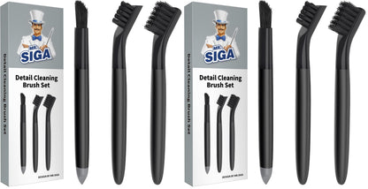 MR.SIGA Grout Cleaner Brush Set, Detail Cleaning Brush Set for Tiles, Sinks