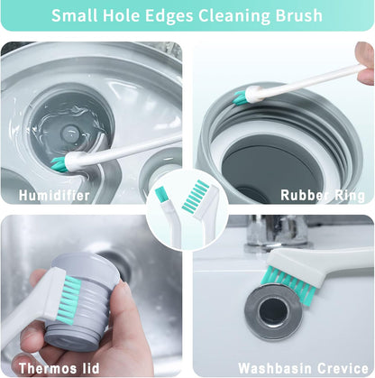 Lumkew Small Cleaning Brush Tight Spaces, 8pcs Crevice Cleaning Brushes Tool for Household Use, Tiny Cleaning Brush Mini Parts Humidifier Toaster