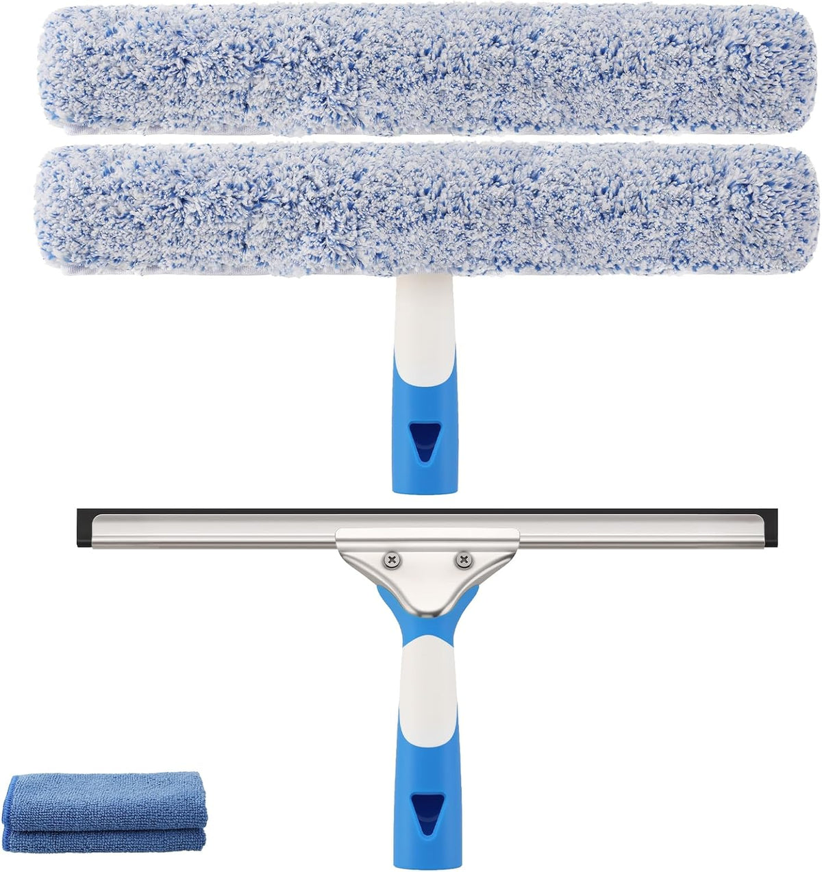 Mitclear Window Cleaning Kit 14IN Squeegee & Scrubber for Shower Glass Car