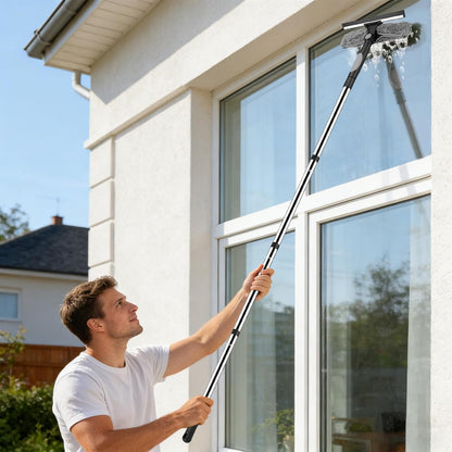 SetSail Window Squeegee with 66in Extension Pole 2-in-1 Window Cleaning Kit