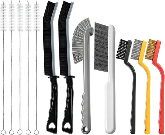 12 Pcs Crevice Cleaning Brush, Straw Brush for Bathroom, Kitchen and Window