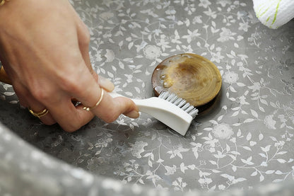 Full Circle Every-Crevice Detail Brush for Grout, White