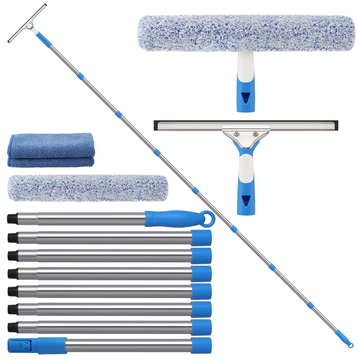 Mitclear 77'' Long Squeegee Window Cleaner Tool for Indoor Outdoor Windows