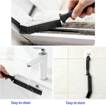 Crevice Cleaning Brush Set, Hard Bristle Grout Brush, 7-Pack
