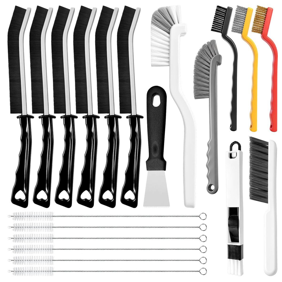 15 Pcs Crevice Cleaning Brush, Multifunctional Grout Brush and Straw Brush