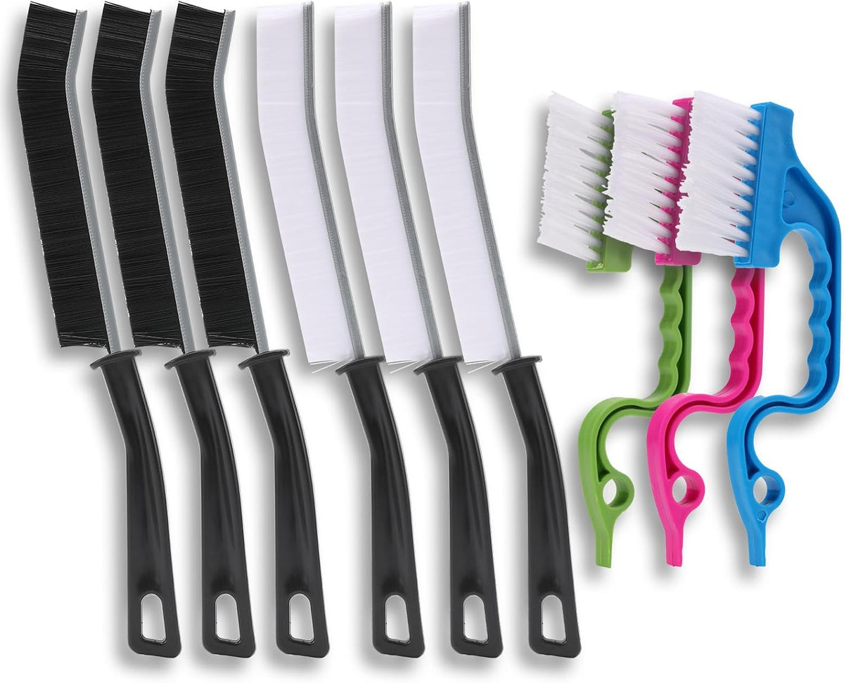 9 Pcs Crevice Cleaning Brush,Hand-held Groove Gap Cleaning Tools