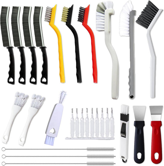 20Pcs Crevice Cleaning Brush Set, Hard Bristle Scrub Brushes for Gaps