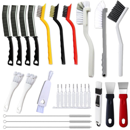 20Pcs Crevice Cleaning Brush Set, Hard Bristle Scrub Brushes for Gaps