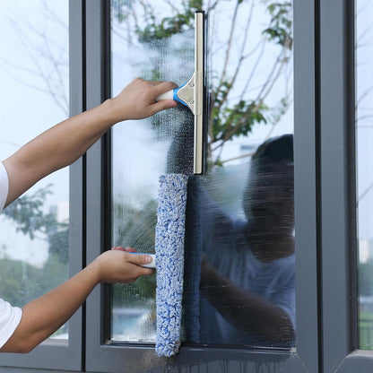 Mitclear Window Cleaning Kit 14IN Squeegee & Scrubber for Shower Glass Car