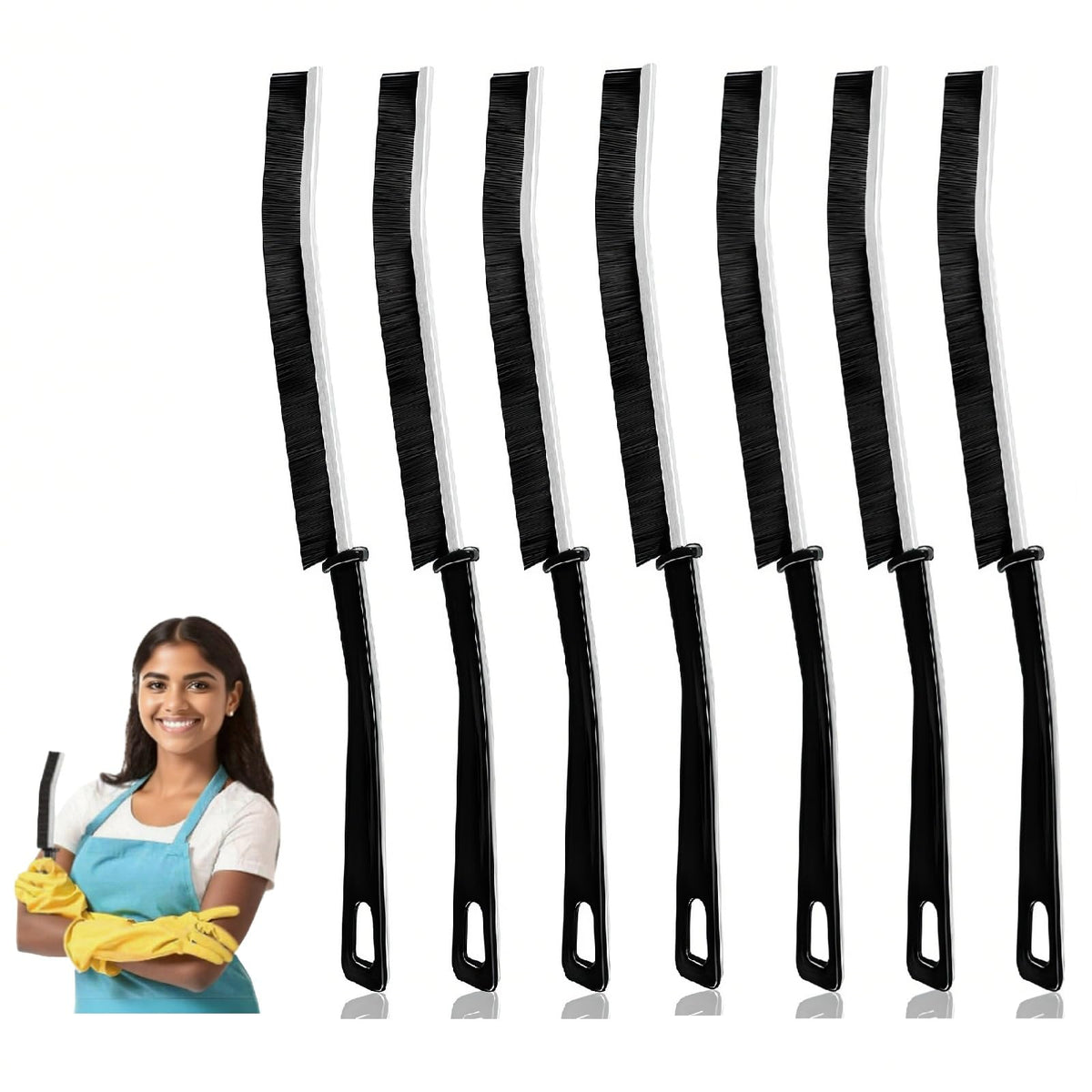 4 PCS Crevice Cleaning Brush,Hard Bristle Crevice Cleaning Brush,Crevice Cleaning Tool is Effective to Clean The Small Gap of Kitchen, tolilet and Windows.