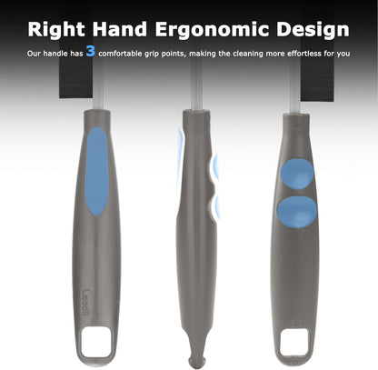 2026 NEW Ergonomic Anti-Slip Handle Grout Brush, 2Pcs Crevice Cleaning Brush, Hard Bristle Multi-Purpose Cleaning Tools, Small Cleaning Brush for Household Use Kitchen Bathroom, Right Hand