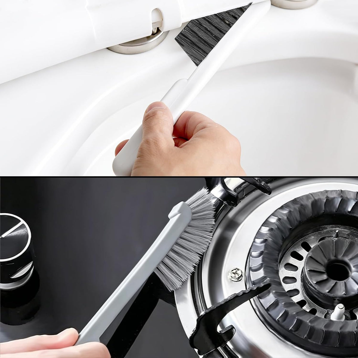 12 Pcs Crevice Cleaning Brush, Straw Brush for Bathroom, Kitchen and Window