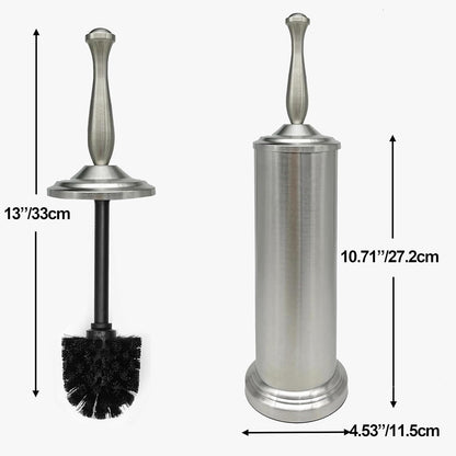 Brushed Nickel Toilet Bowl Brush with Holder, Durable Bathroom Cleaning Tool, Modern Design for Easy Toilet Maintenance, Bathroom Cleaner Brush for Efficient Cleaning and Hygiene