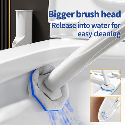 Hohoky 100pc Bulk Toilet Brush Refills - Disposable Toilet Brush Replacement Heads, Pack for Household Cleaning Bathroom cleaners Compatible Heads,washroom mats Cleaning System,Clean Refill Pads.