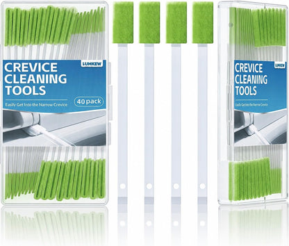 Lumkew Crevice Cleaning Brushes Tool for Tiny Small Spaces, 40Pcs, White