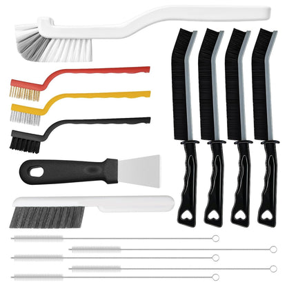15 Pcs Crevice Cleaning Brush, Multifunctional Grout Brush and Straw Brush