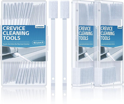 Lumkew Crevice Cleaning Brushes Tool for Tiny Small Spaces, 40Pcs, White