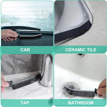 OKOM Multifunctional Stainless Steel Crevice Cleaning Brush - Hard Bristles for Kitchen & Bath Gap Cleaning
