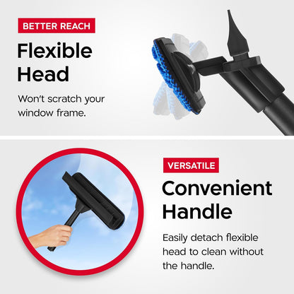 Tyroler Windows Washing Kit with Extension Pole | 12"-80" 5-Part Handle