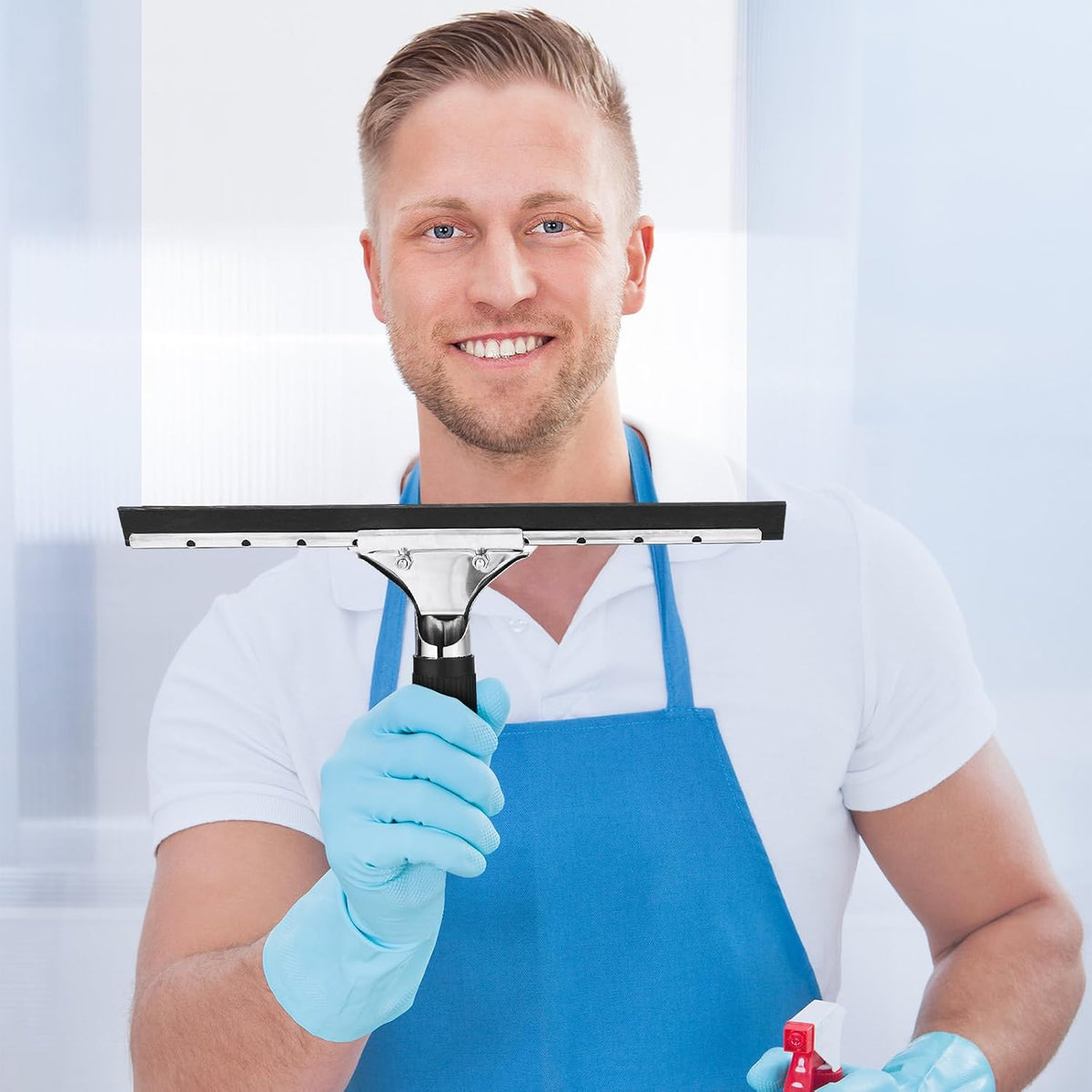 6 Pcs 12'' Professional Steel Window Squeegee
