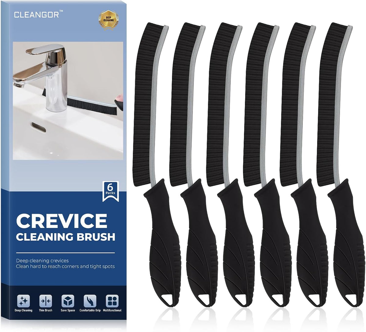 CLEANGOR Crevice Cleaning Brushes, Cleaner Scrub Brush Tool for Crevice