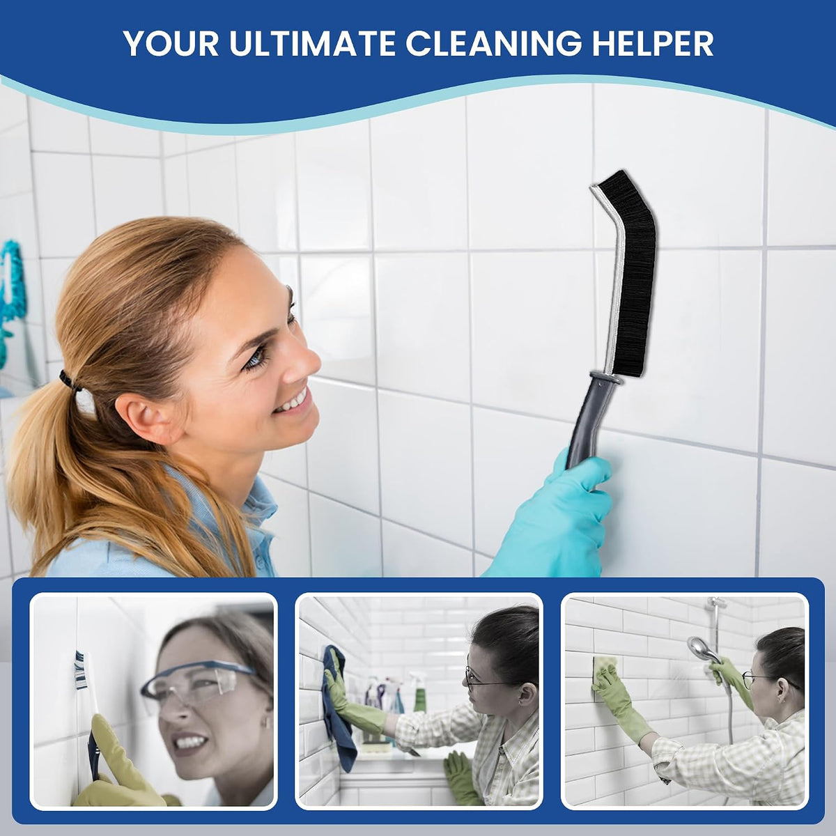 7Pcs Crevice Cleaning Brush, Multifunctional Cleaning Brush Scrub Brush,Toilet Brush,Used in Narrow Corner Tight Spaces,Hard Bristle Grout Brush for Window,Kitchen,Bathroom,Faucets