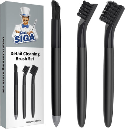 MR.SIGA Grout Cleaner Brush Set, Detail Cleaning Brush Set for Tiles, Sinks