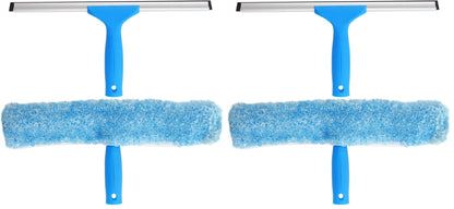 MR.SIGA Professional Window Squeegee & Microfiber Window Scrubber, 14 inch