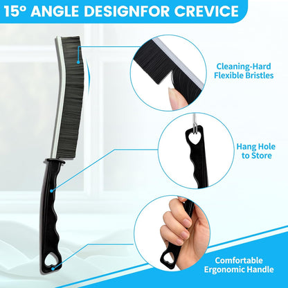 16Pcs Crevice Cleaning Brush Set, Hard Bristle Scrub Brushes for Gaps