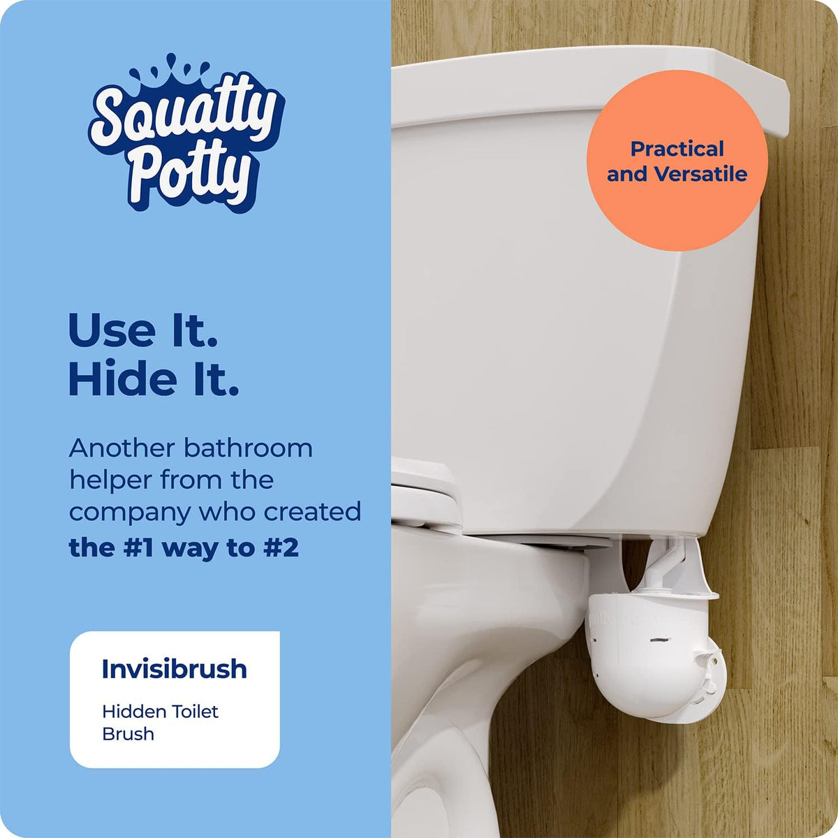 Squatty Potty Invisibrush Hidden Toilet Brush with Holder