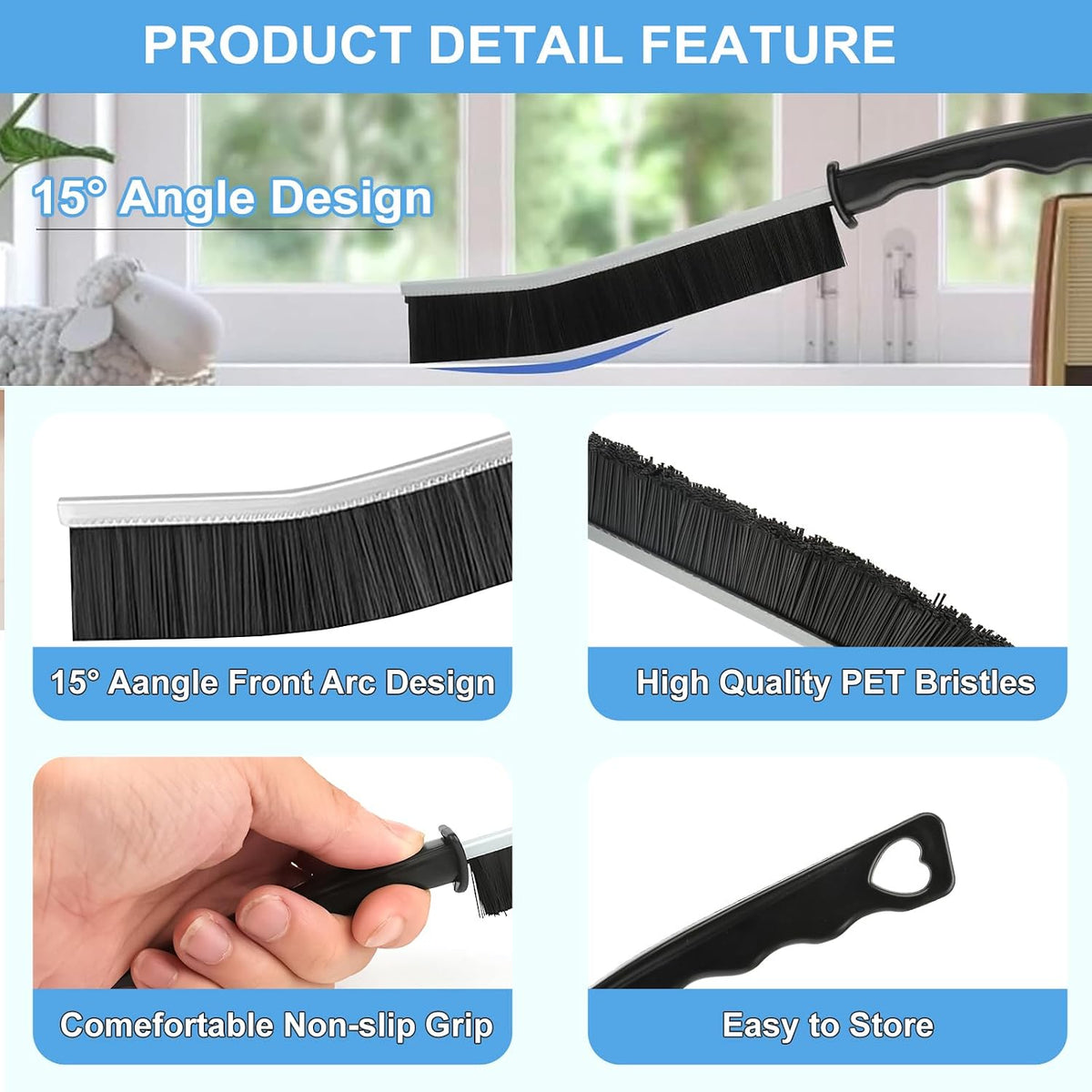 Dfacio 11Pcs Crevice Cleaning Brush Set,Multi-Purpose Cleaning Supplies