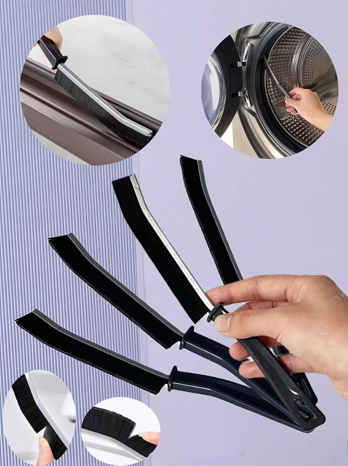 4 PCS Crevice Cleaning Brush,Hard Bristle Crevice Cleaning Brush,Crevice Cleaning Tool is Effective to Clean The Small Gap of Kitchen, tolilet and Windows.