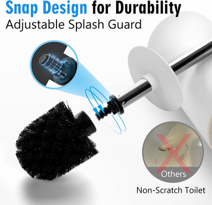 Matt White Ceramic Toilet Brush and Holder Set