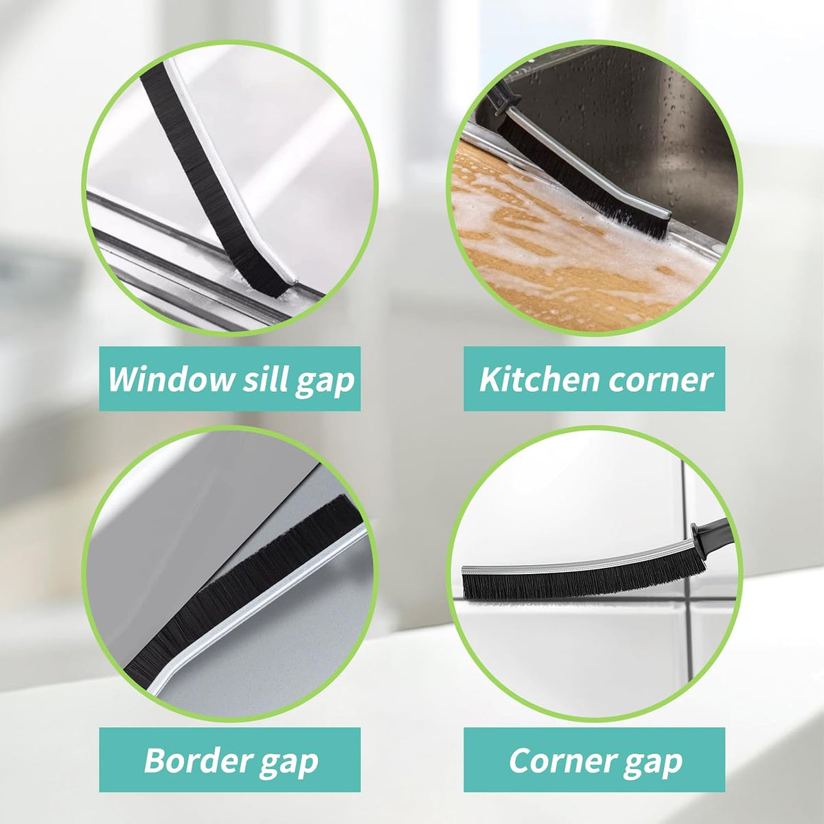 9 Pcs Crevice Cleaning Brush,Hand-held Groove Gap Cleaning Tools